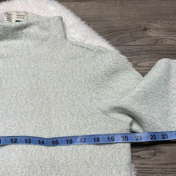 Saturday Sunday Anthropology Sweater Mint Green XS Mock Neck Relaxed - Picture 8 of 9